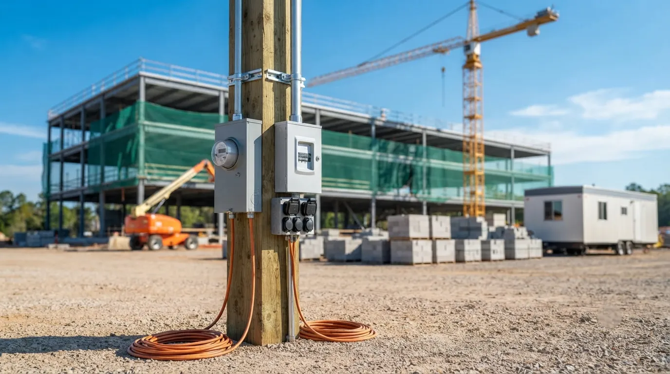 Temporary Power Pole in Topeka, KS